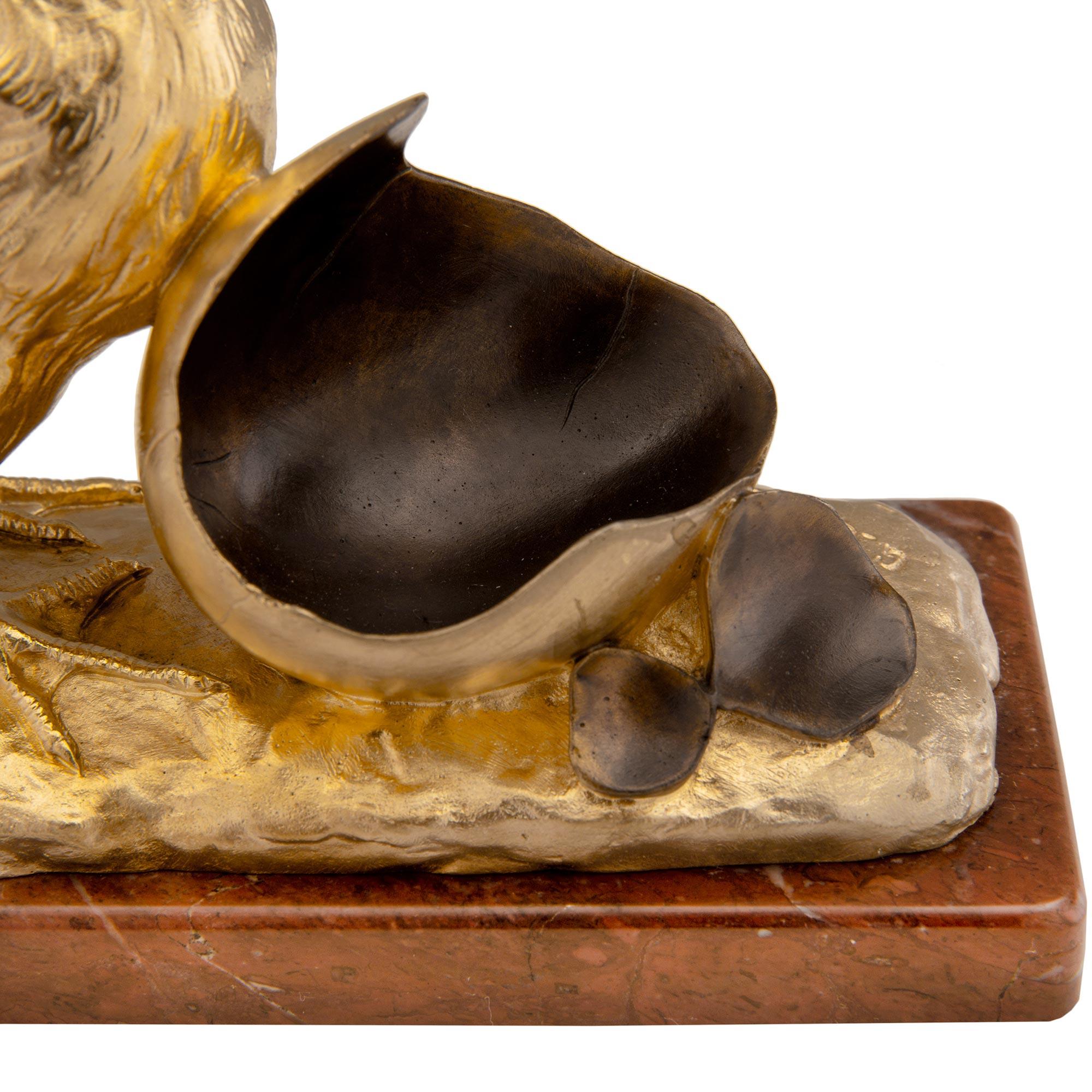 Statua/peso di carta in marmo e ormolu in stile Luigi XVI francese del XIX secolo in vendita 1