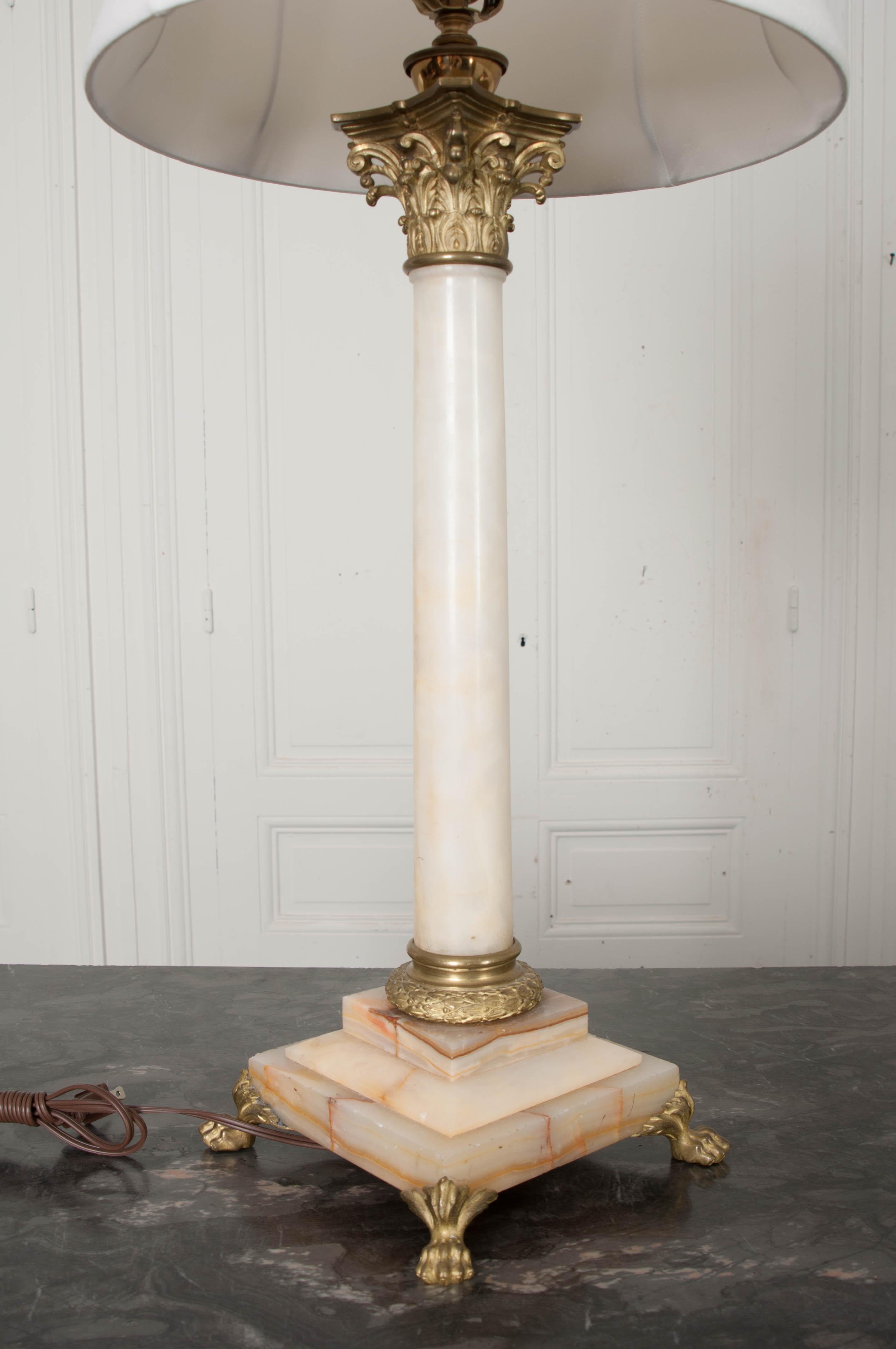 French 19th Century Louis XVI-Style Marble Lamp 3