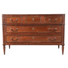 French 19th Century Louis XVI Style Marble Top Commode