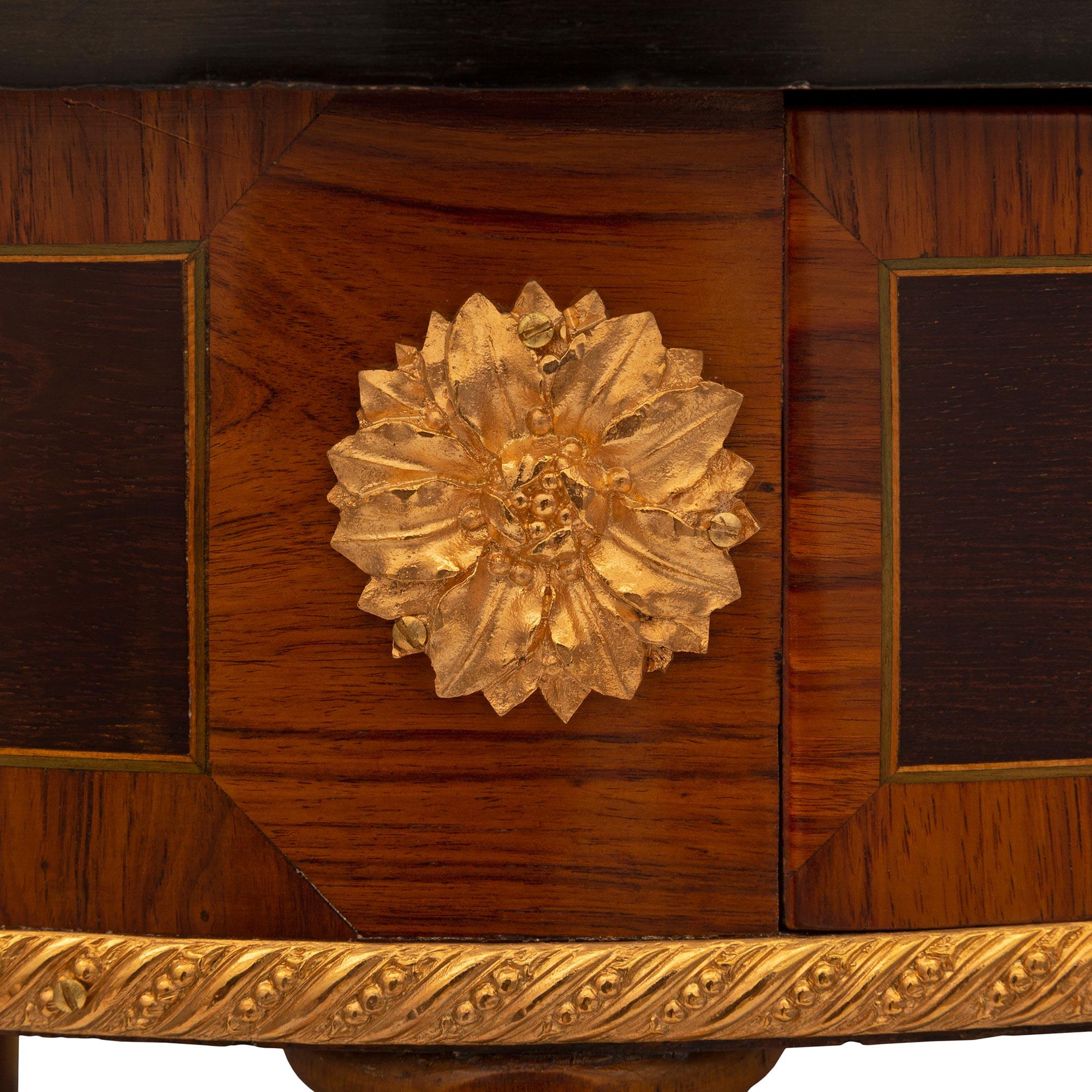 French 19th Century Louis XVI Style Marquetry Top Table with One Drawer For Sale 4