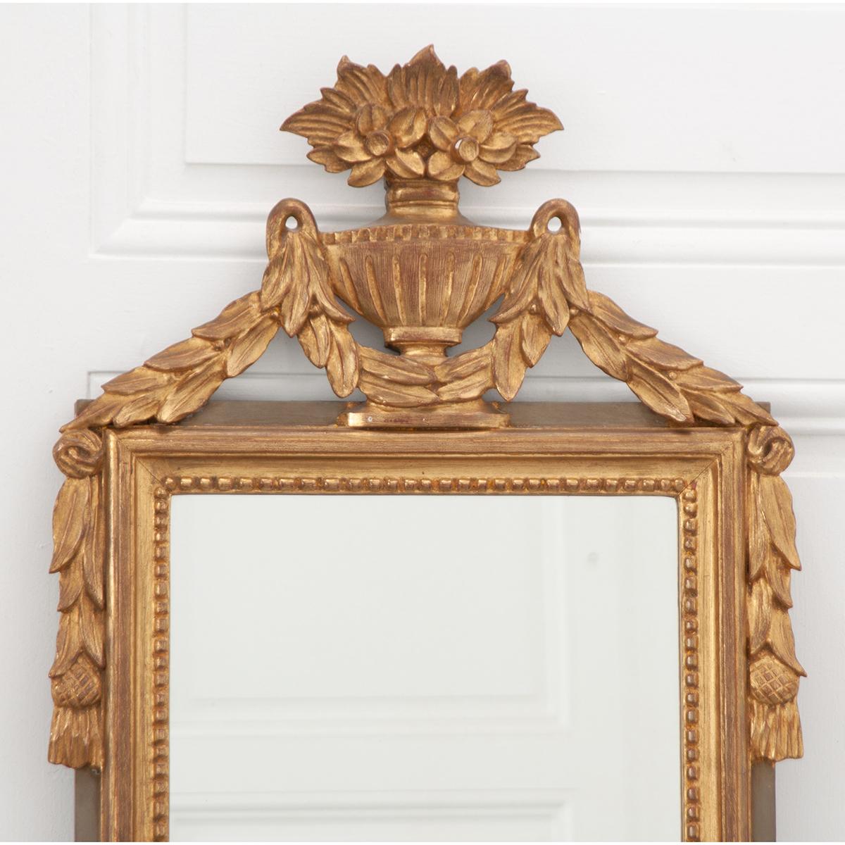 French 19th Century Louis XVI-Style Mirror In Good Condition In Baton Rouge, LA