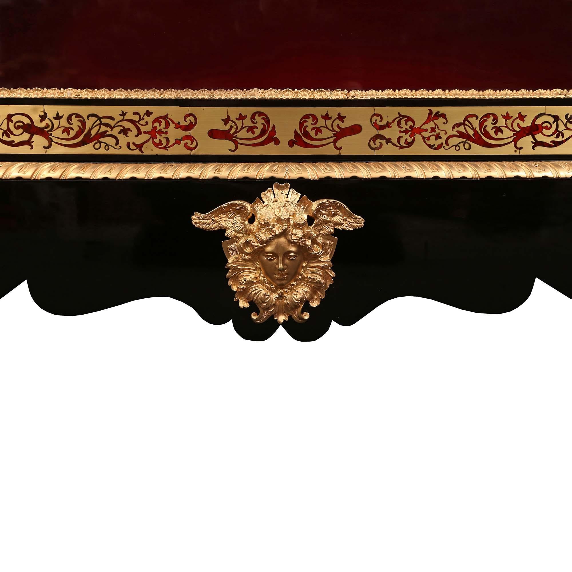 Vitrine de cabinet Boulle d'époque Napoléon III, style Louis XVI, 19e siècle, français en vente 2