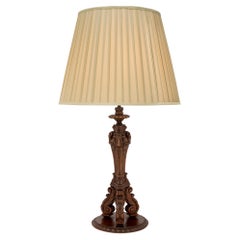 French 19th Century Louis XVI Style Oak Lamp