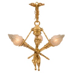 Französischer Ormolu-Glas-Kronleuchter im Louis-XVI-Stil des 19.