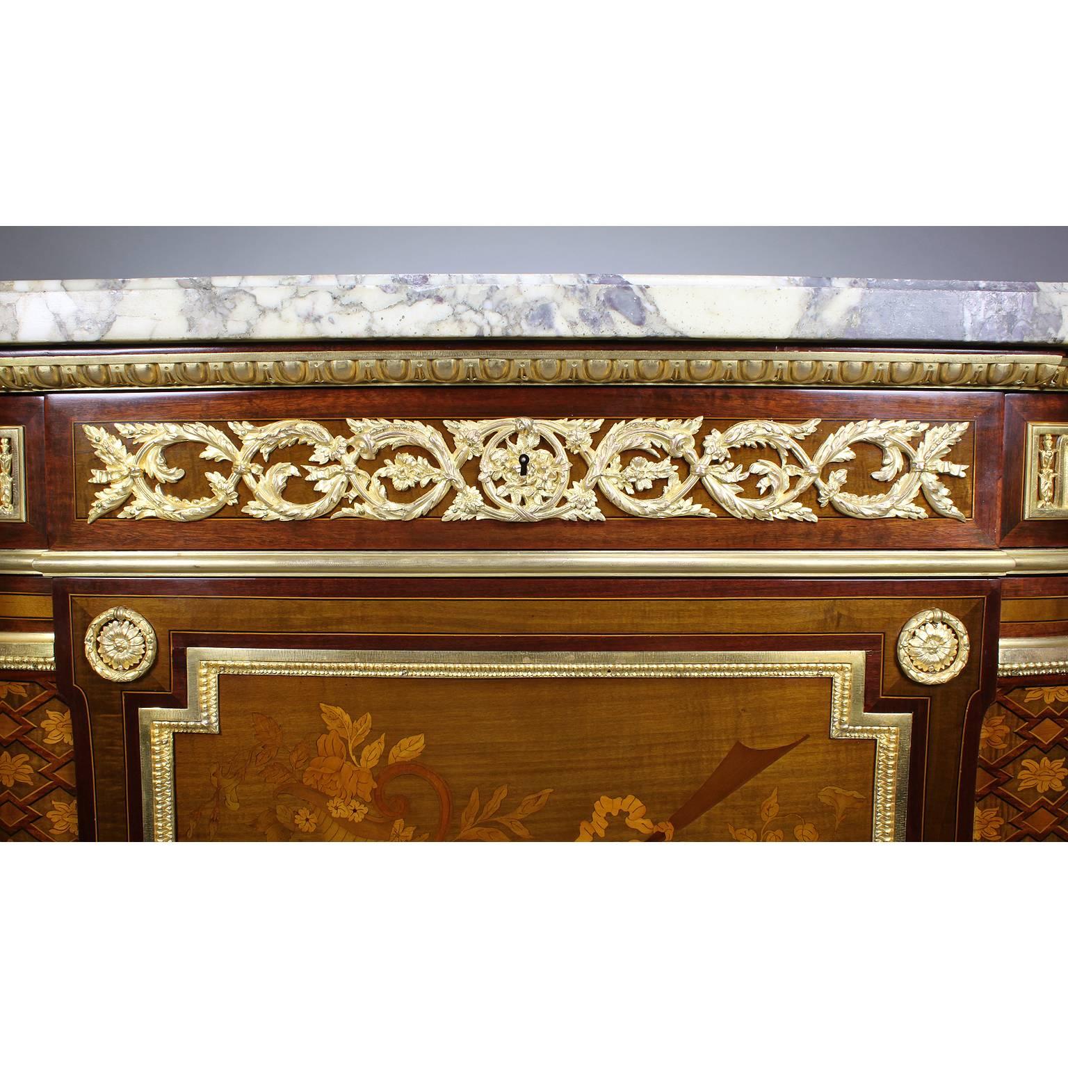 French 19th Century Louis XVI Style Ormolu and Marquetry Fontainebleau Commode 6