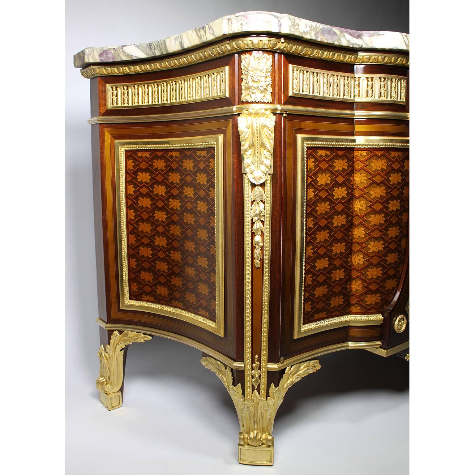 French 19th Century Louis XVI Style Ormolu and Marquetry Fontainebleau Commode 8
