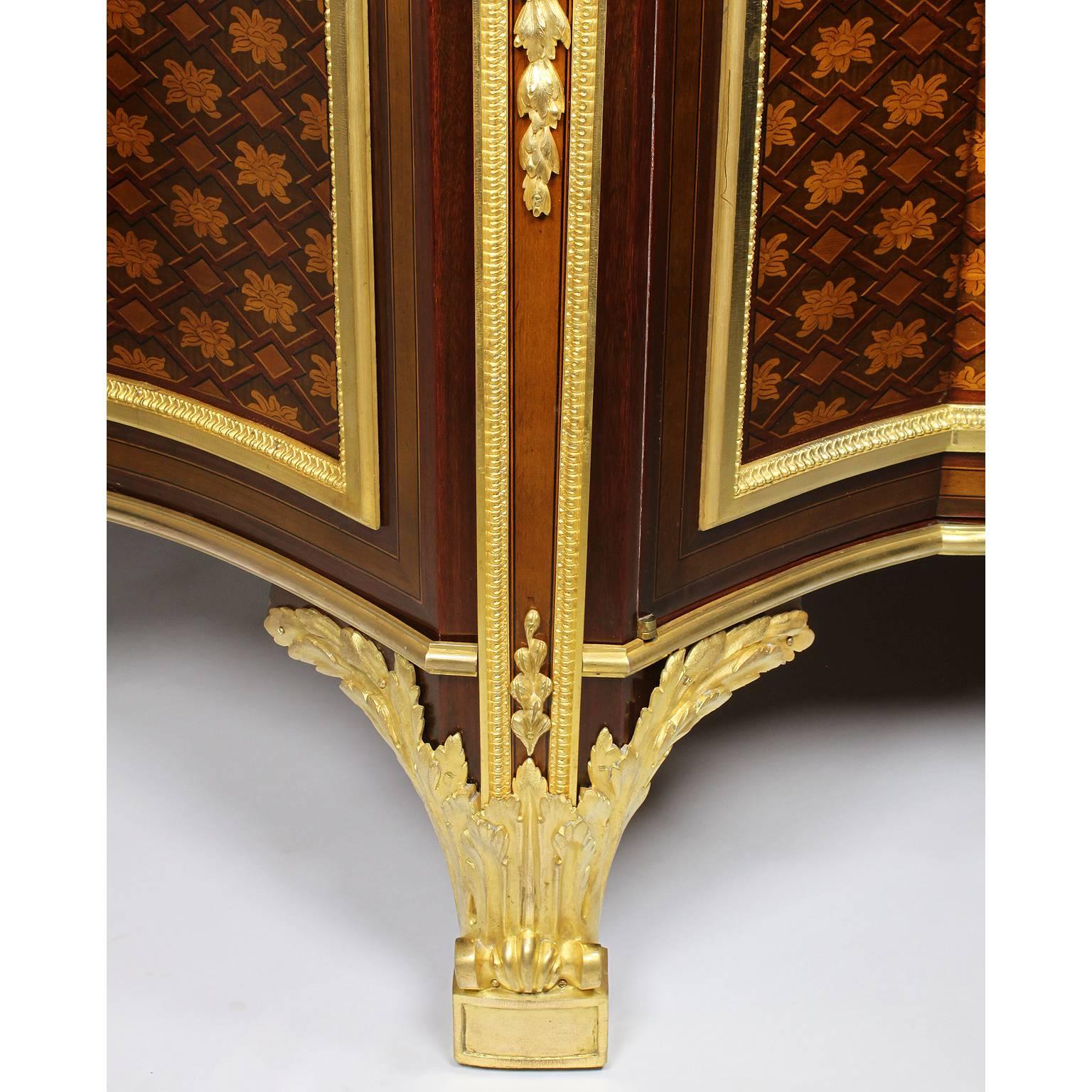French 19th Century Louis XVI Style Ormolu and Marquetry Fontainebleau Commode 10