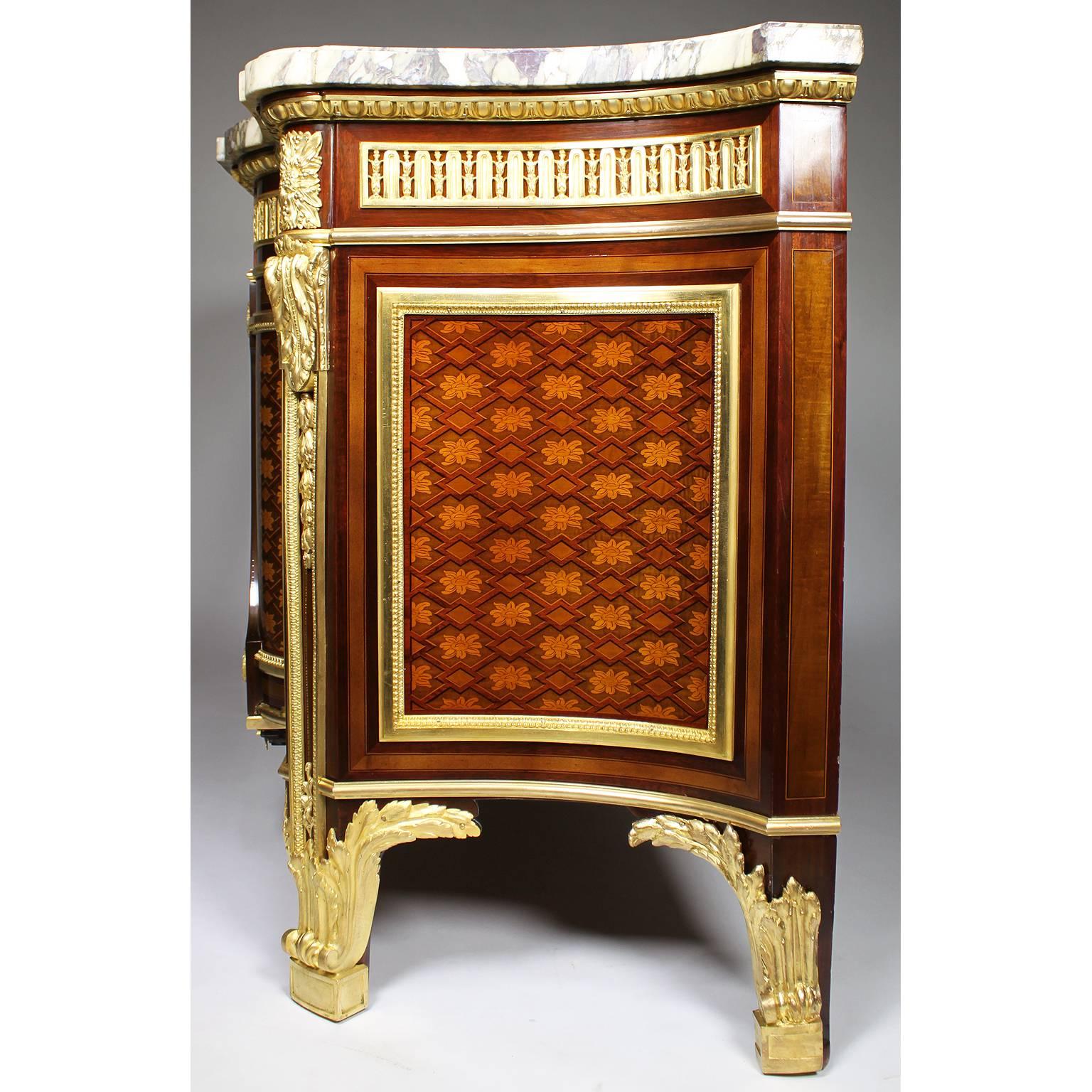 French 19th Century Louis XVI Style Ormolu and Marquetry Fontainebleau Commode 11