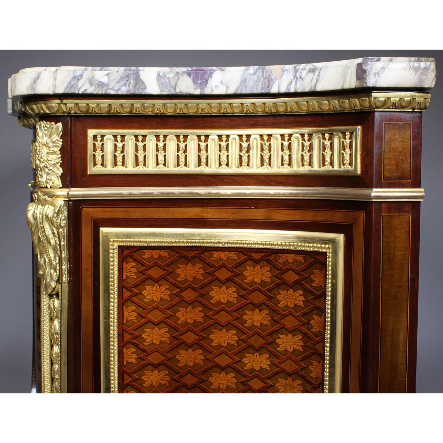 French 19th Century Louis XVI Style Ormolu and Marquetry Fontainebleau Commode 12