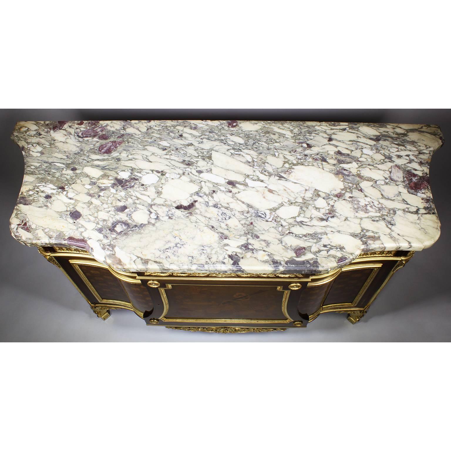 French 19th Century Louis XVI Style Ormolu and Marquetry Fontainebleau Commode 14