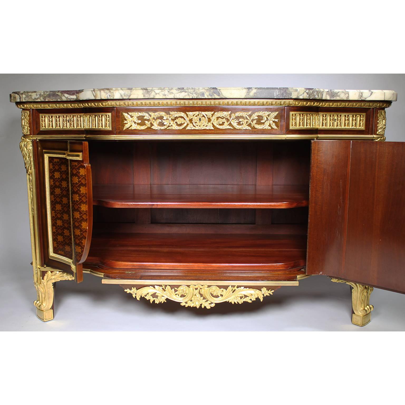 French 19th Century Louis XVI Style Ormolu and Marquetry Fontainebleau Commode 15