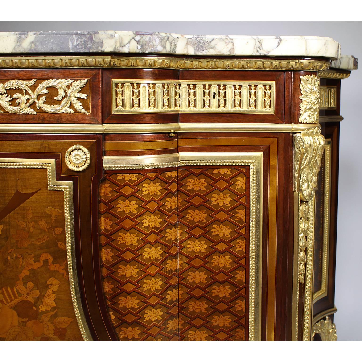 French 19th Century Louis XVI Style Ormolu and Marquetry Fontainebleau Commode 5