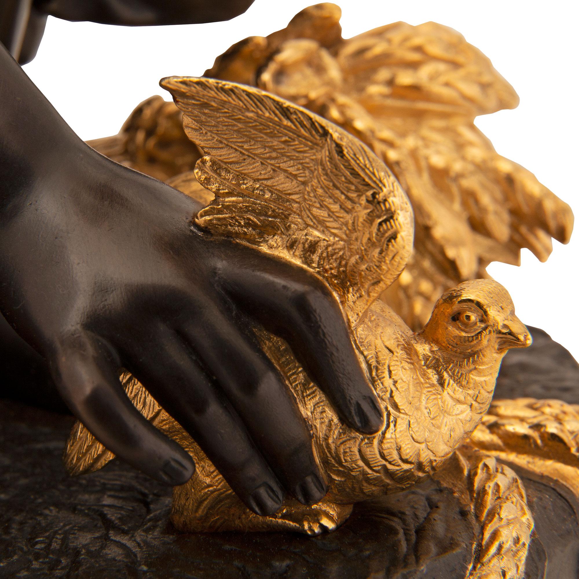 Statue aus Goldbronze und patinierter Bronze im Louis-XVI.-Stil des 19. Jahrhunderts im Angebot 2