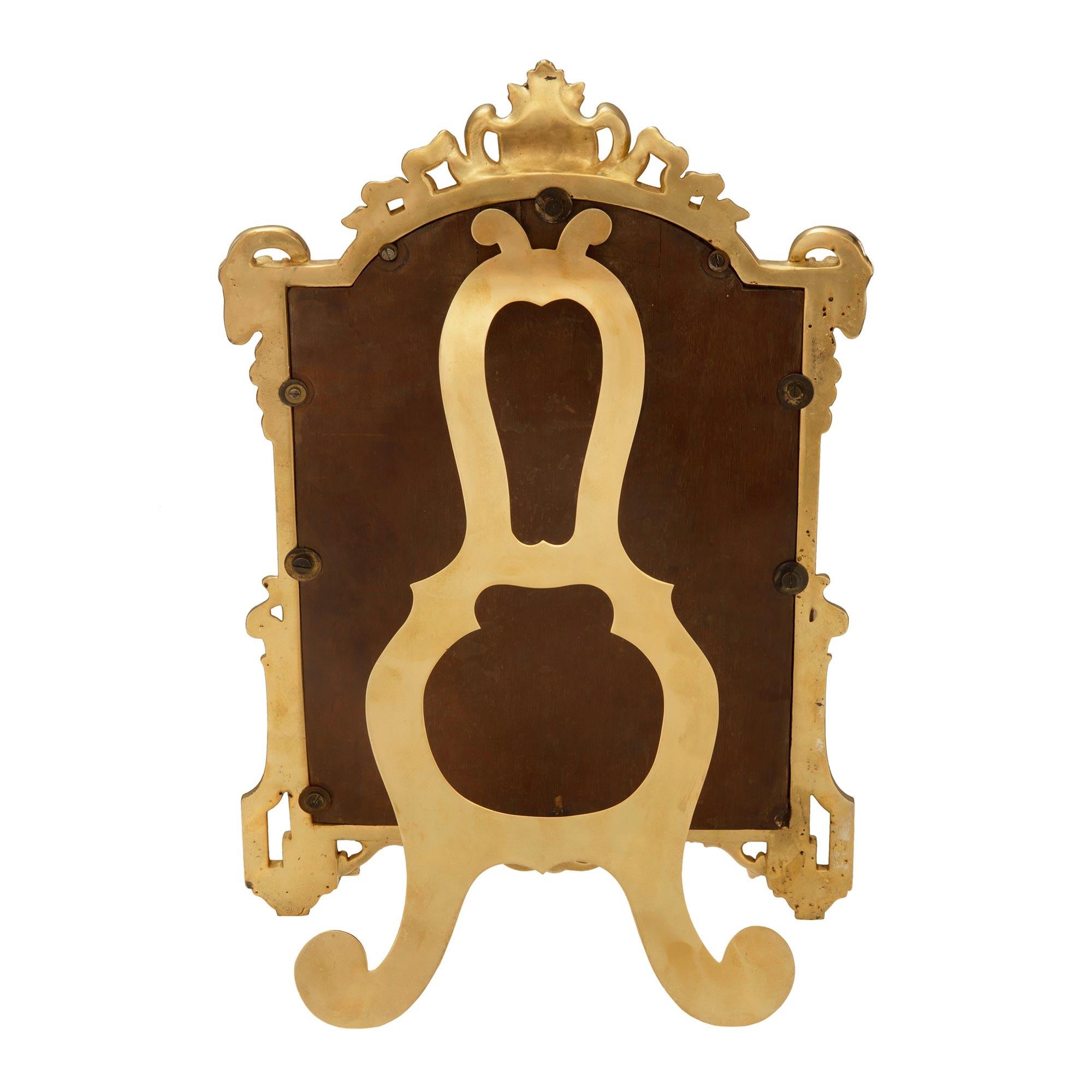 French 19th Century Louis XVI Style Ormolu Freestanding Vanity Mirror For Sale 1