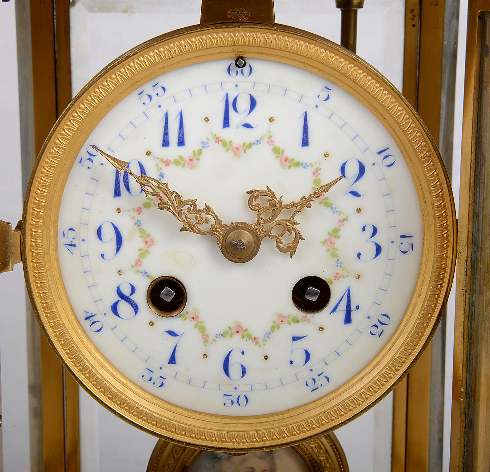 French 19th Century Louis XVI Style Ormolu Mantel Clock In Good Condition In Brighton, Sussex