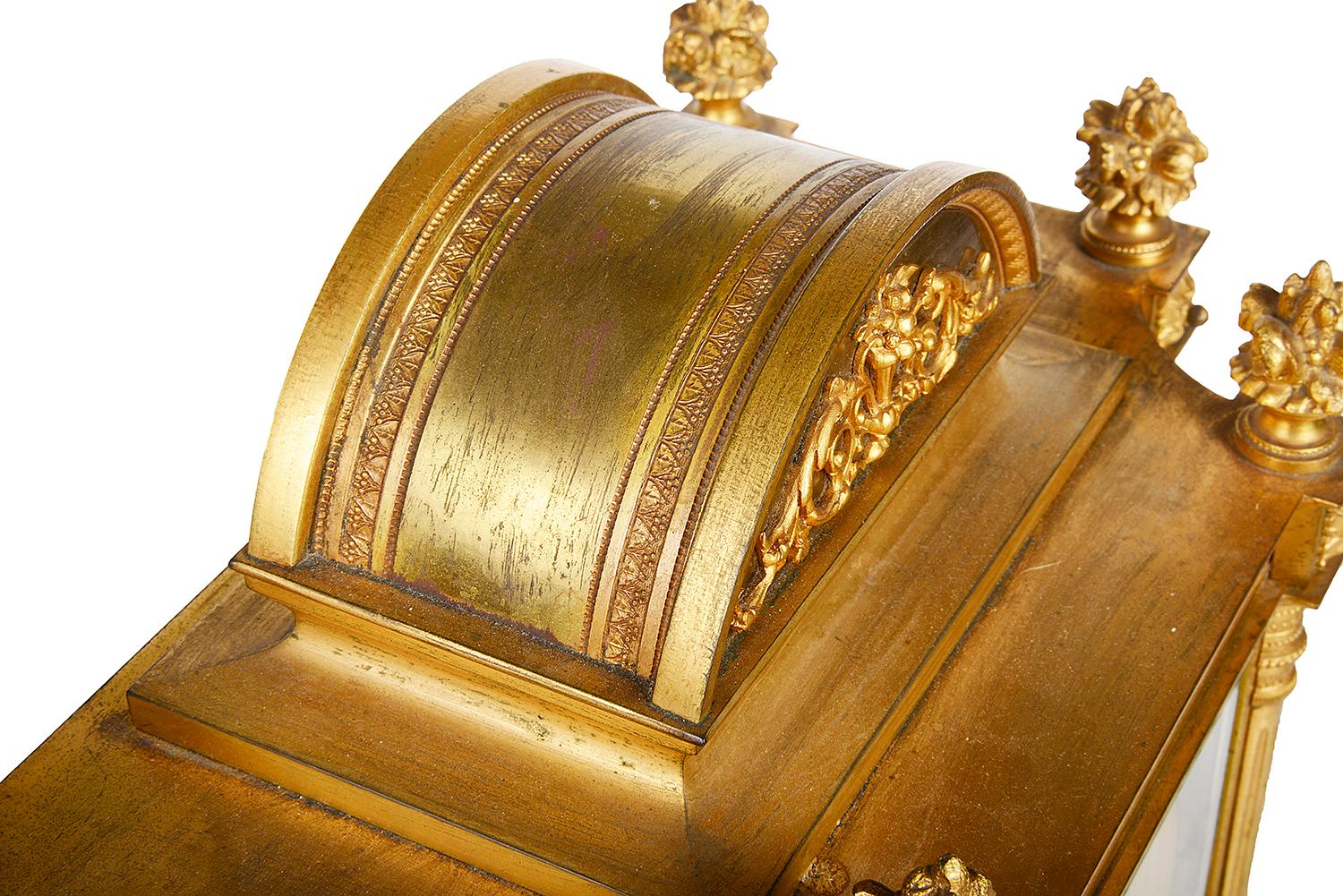 French 19th Century Louis XVI Style Ormolu Mantel Clock 5