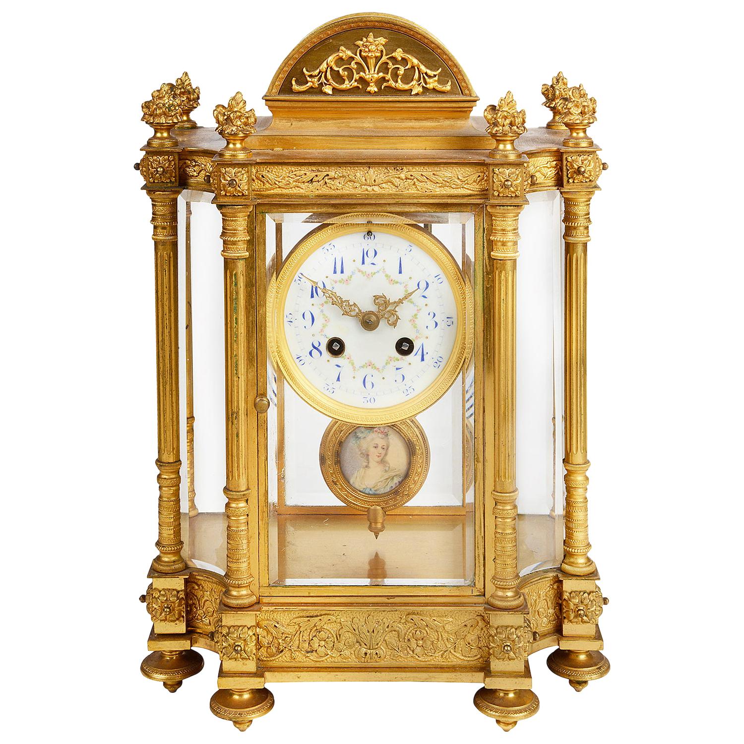 French 19th Century Louis XVI Style Ormolu Mantel Clock