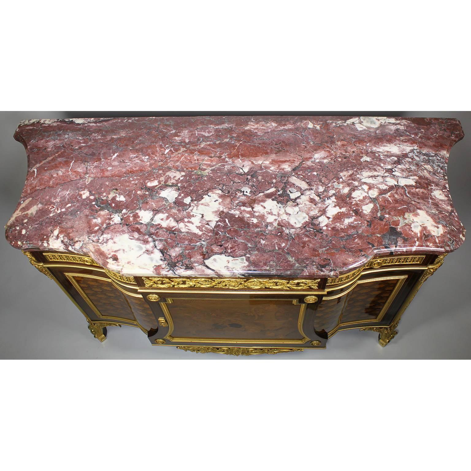 French 19th Century Louis XVI Style Ormolu and Marquetry Fontainebleau Commode For Sale 10