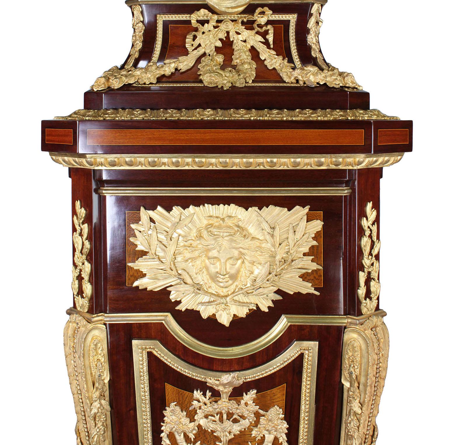 French 19th Century Louis XVI Style Ormolu-Mounted Grandfather - Tall Case Clock For Sale 5