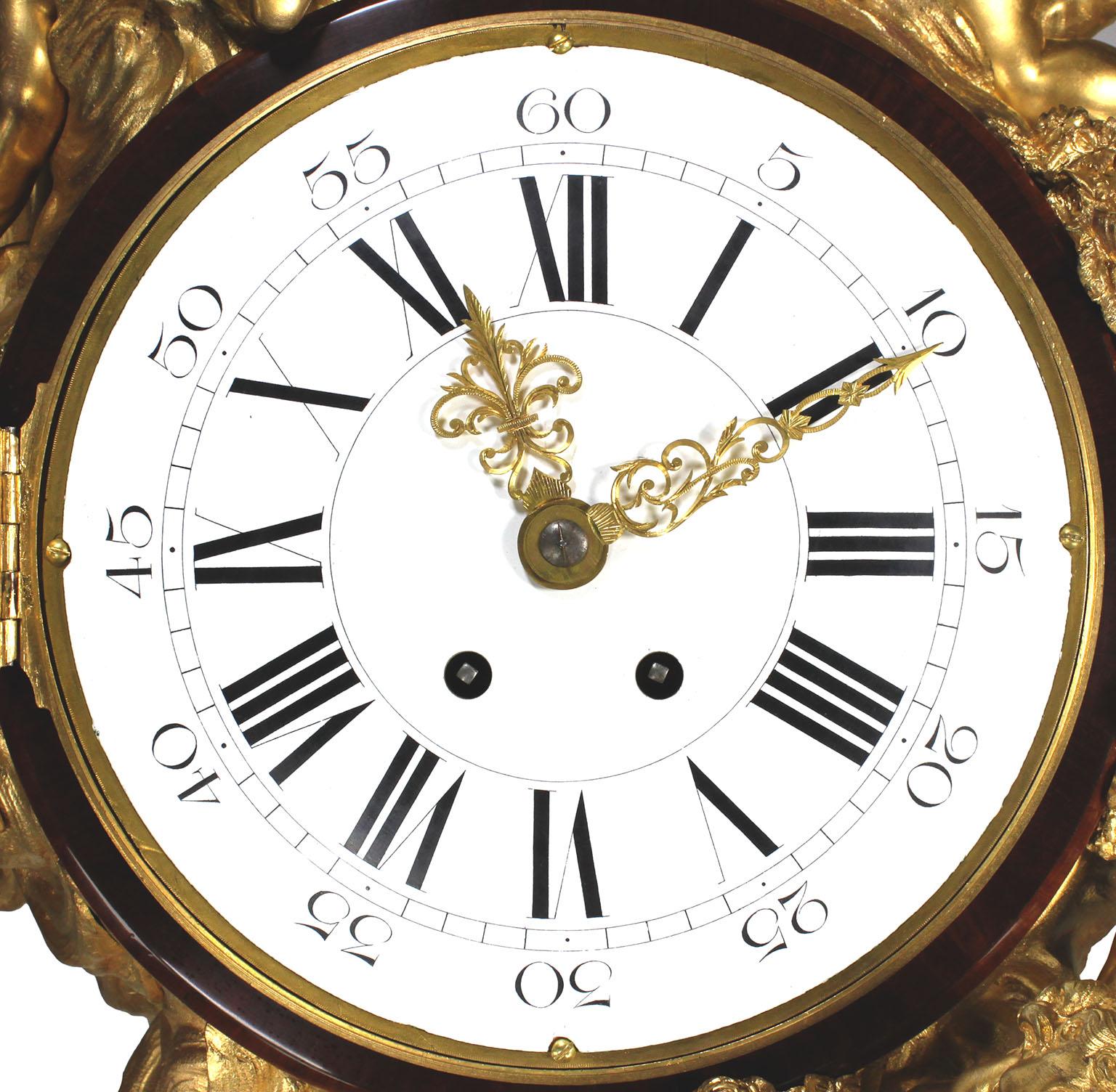 Grand-père français du 19ème siècle de style Louis XVI monté en bronze doré - Horloge à grand boîtier en vente 1