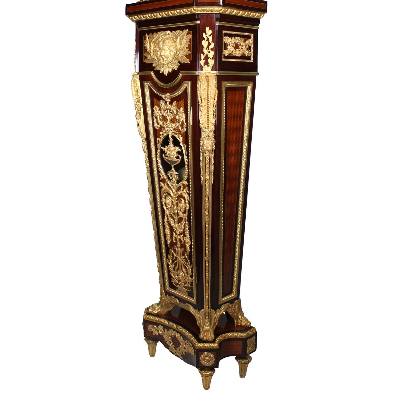 French 19th Century Louis XVI Style Ormolu-Mounted Grandfather - Tall Case Clock For Sale 3