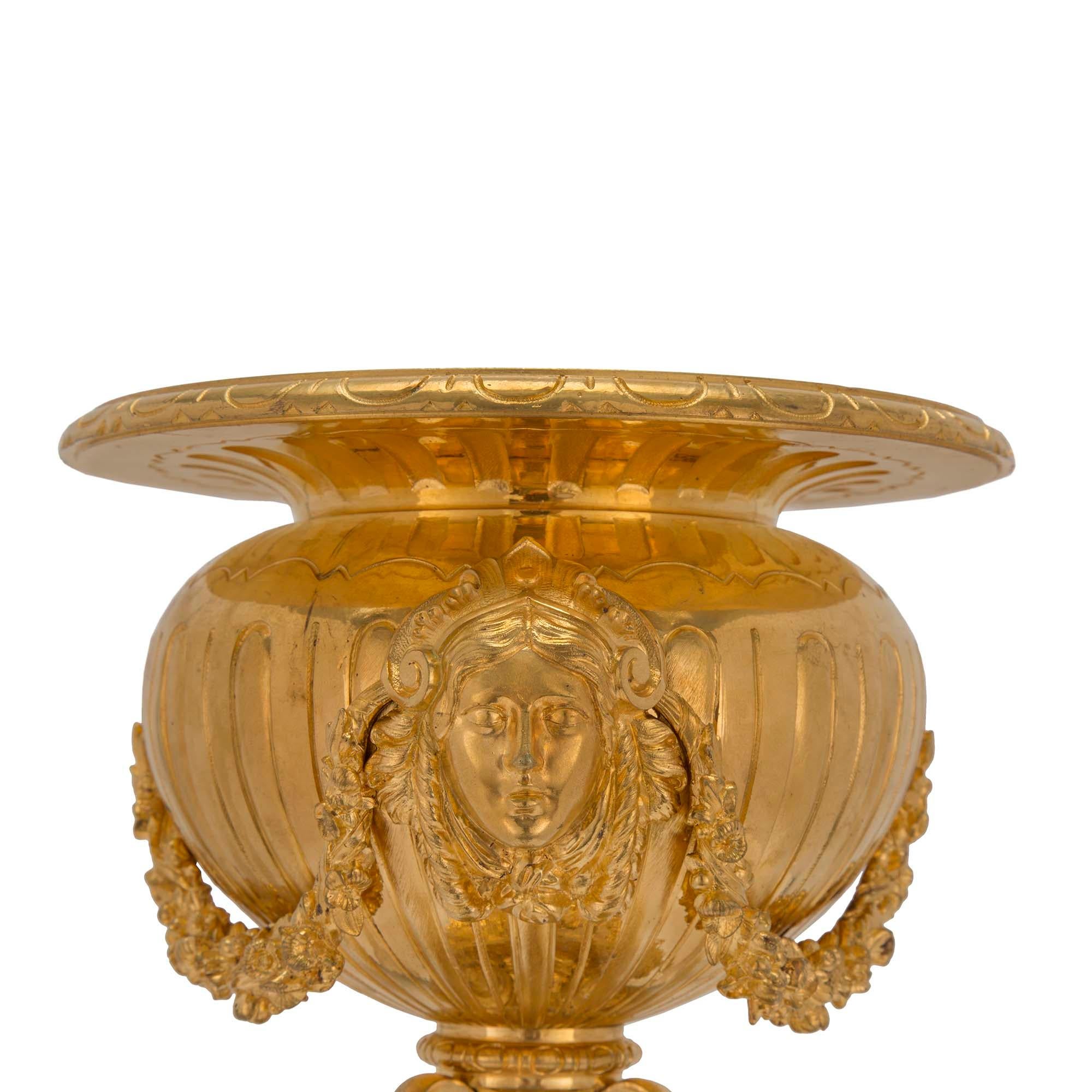 French 19th Century Louis XVI Style Ormolu Urn For Sale 4