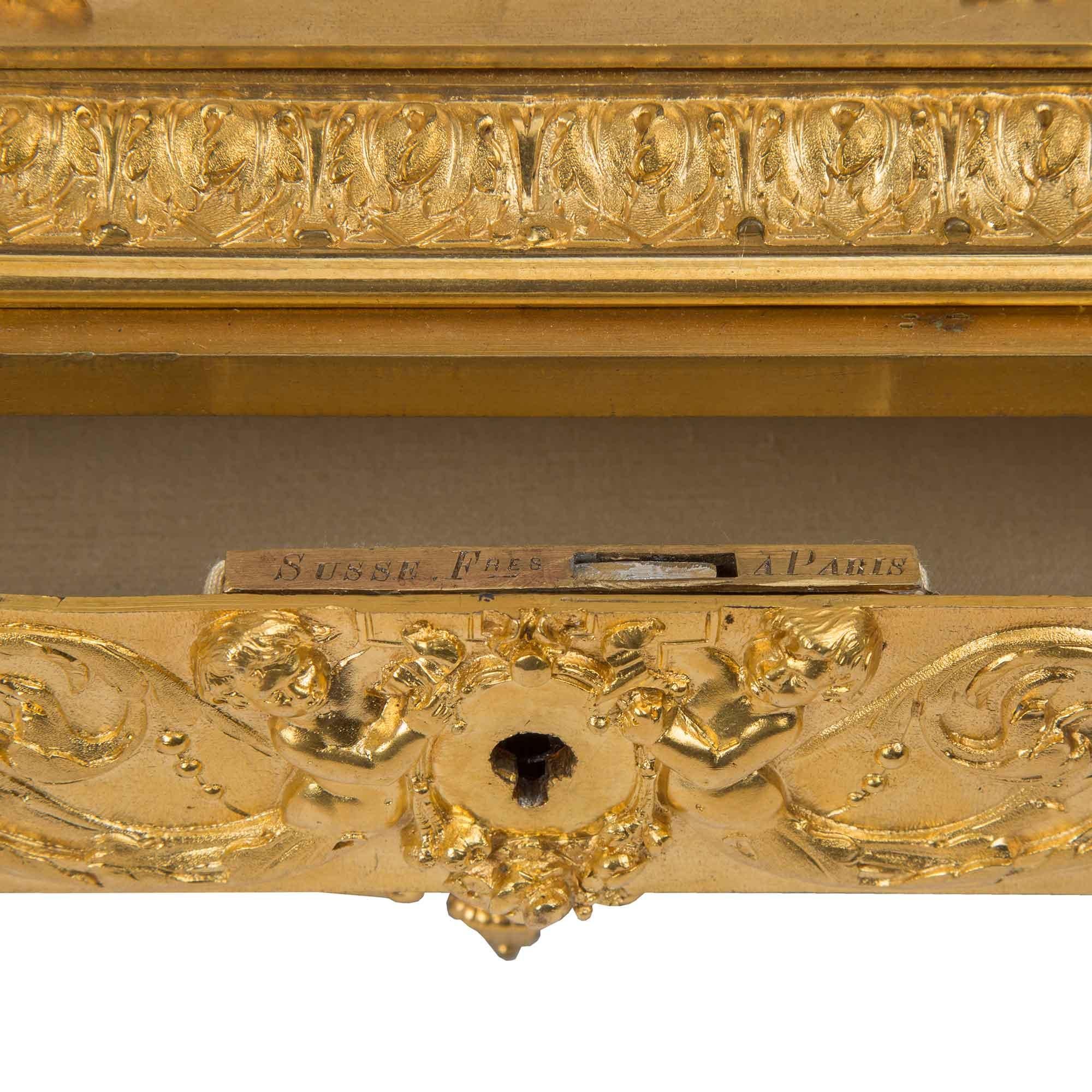 French 19th Century Louis XVI Style Ormolu Vanity Mirror For Sale 2