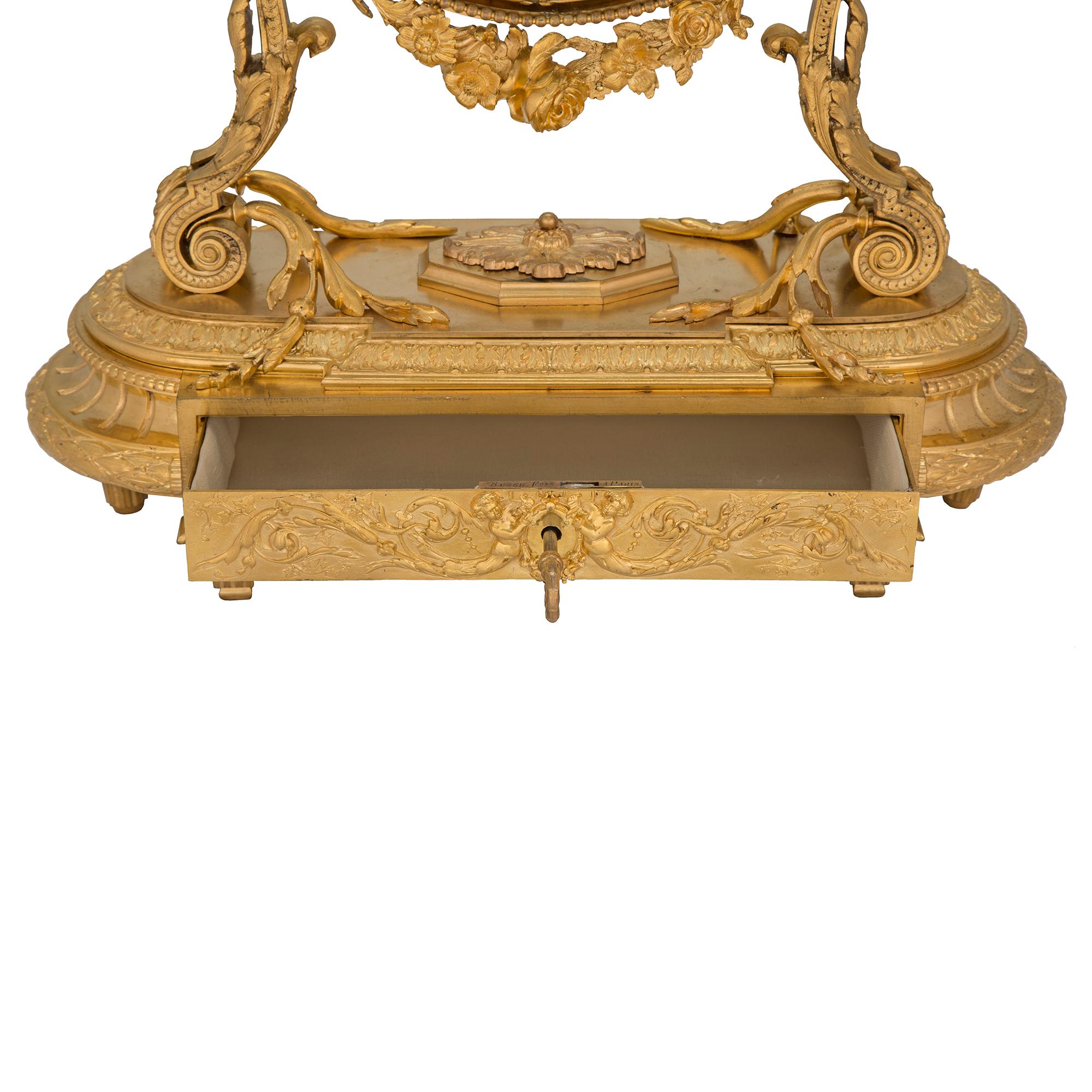 French 19th Century Louis XVI Style Ormolu Vanity Mirror For Sale 3