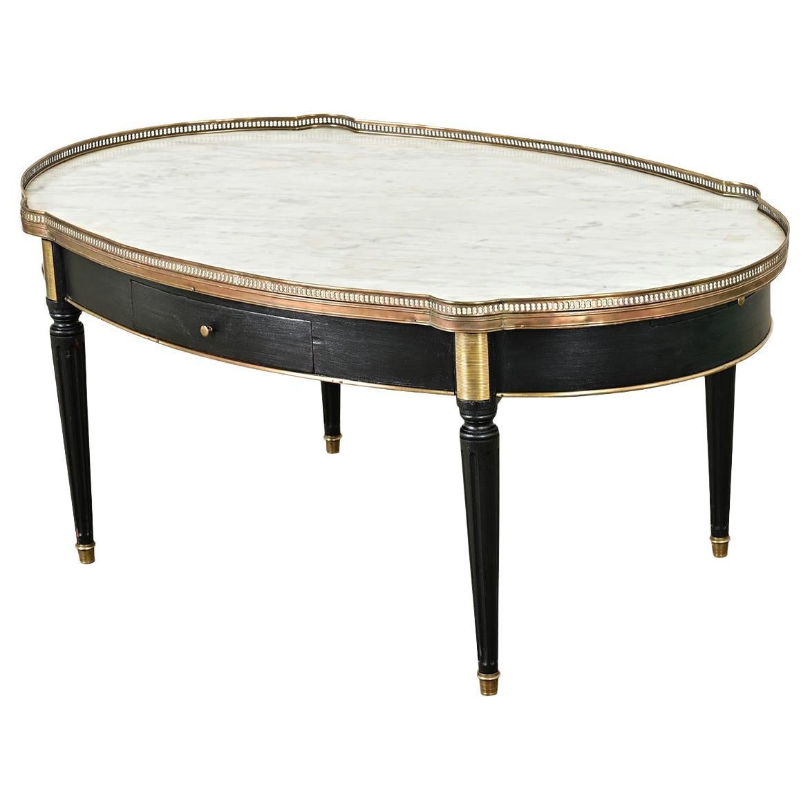 French 19th Century Louis XVI Style Oval Coffee Table For Sale