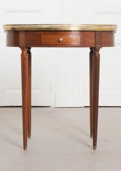 French Louis XVI Style Oval Mahogany Gueridon, 19th Century