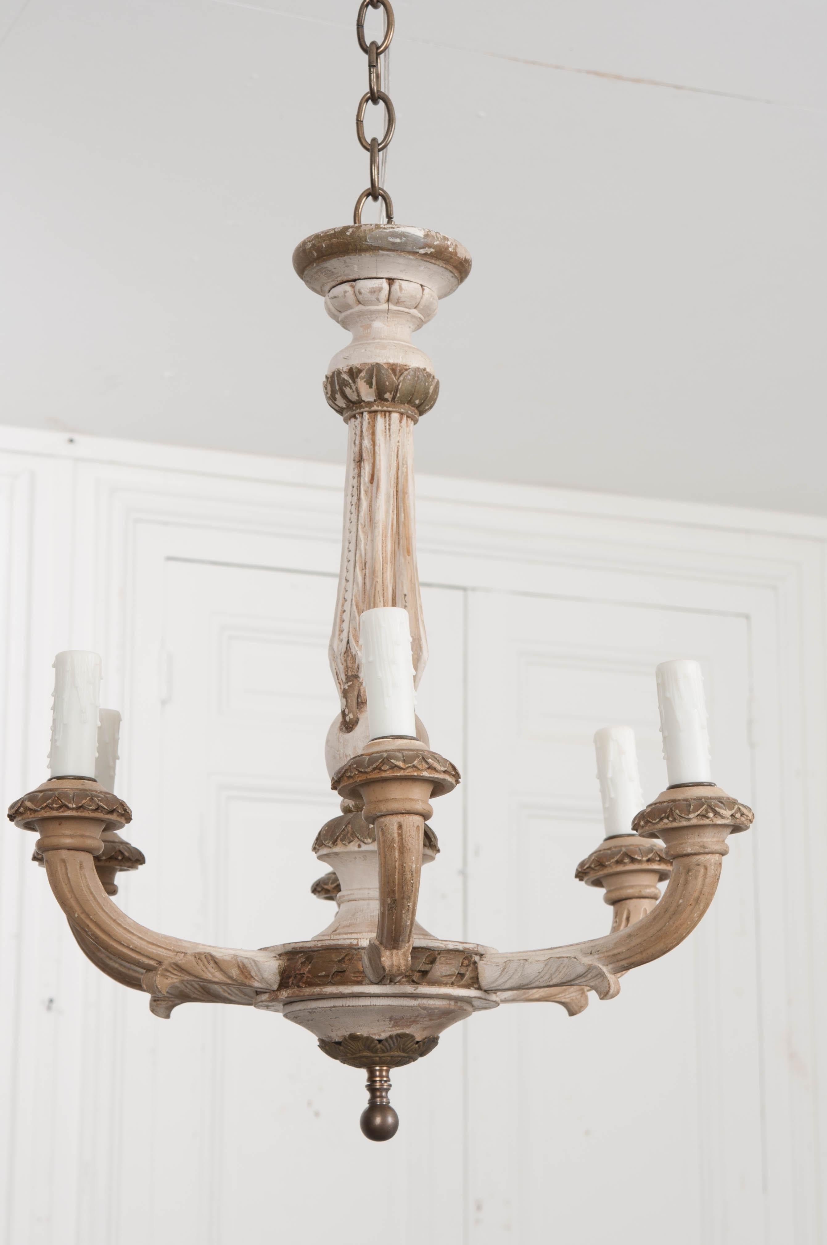 French 19th Century Louis XVI-Style Six-Light Chandelier In Good Condition In Baton Rouge, LA