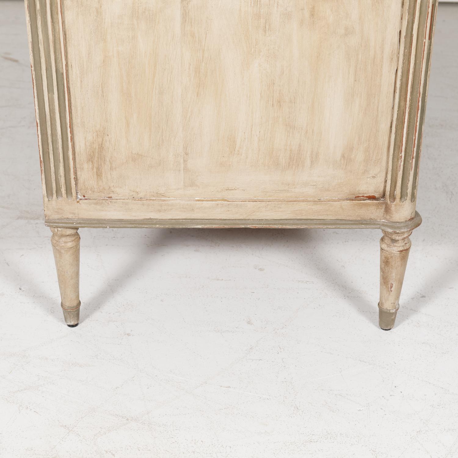 French 19th Century Louis XVI Style Painted Three-Drawer Commode 9