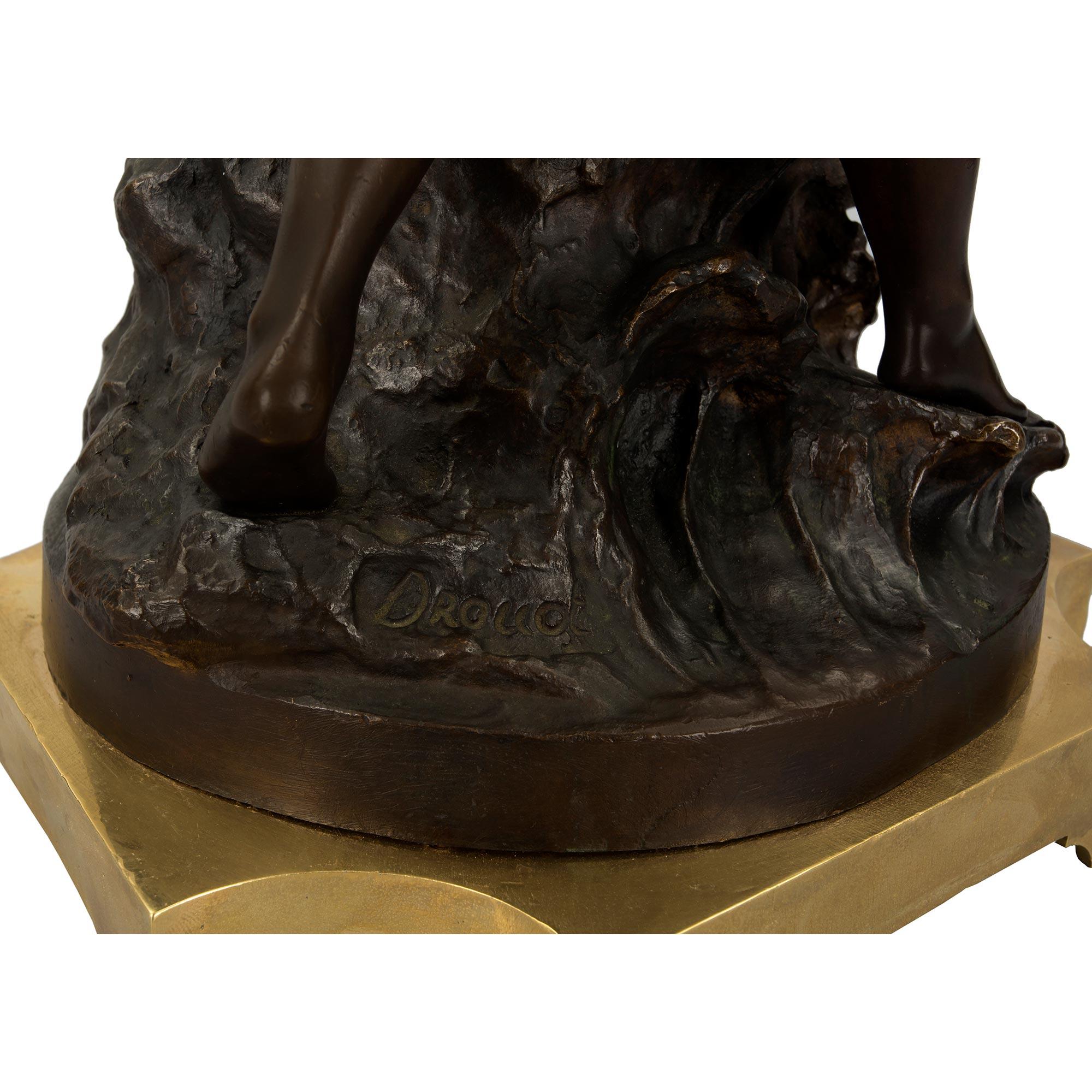 Bronze patiné de style Louis XVI du 19ème siècle français en vente 5