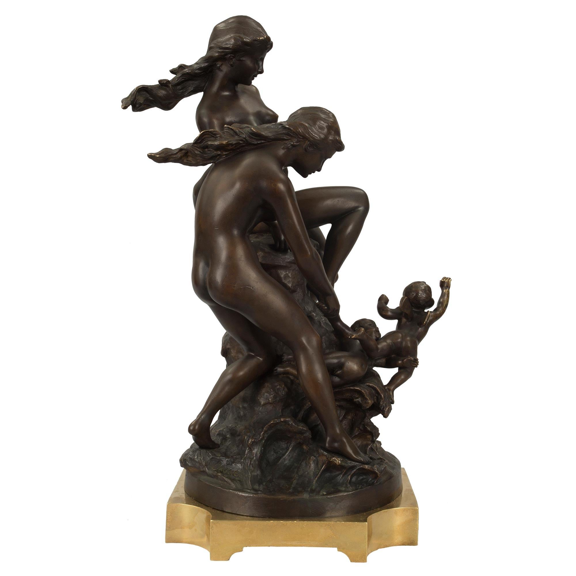 Français Bronze patiné de style Louis XVI du 19ème siècle français en vente