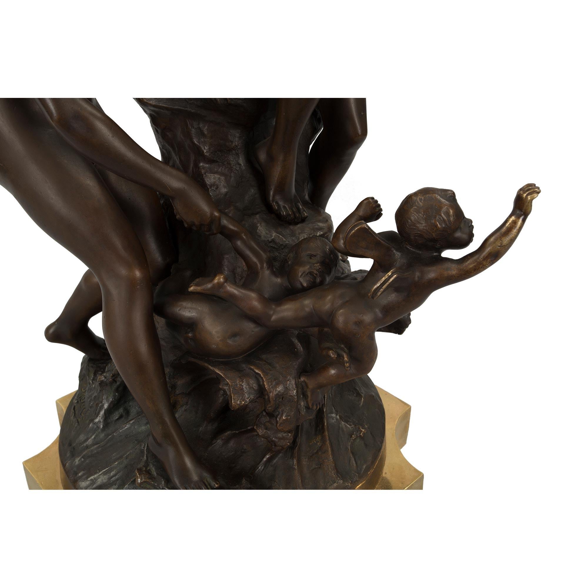 Bronze patiné de style Louis XVI du 19ème siècle français en vente 2
