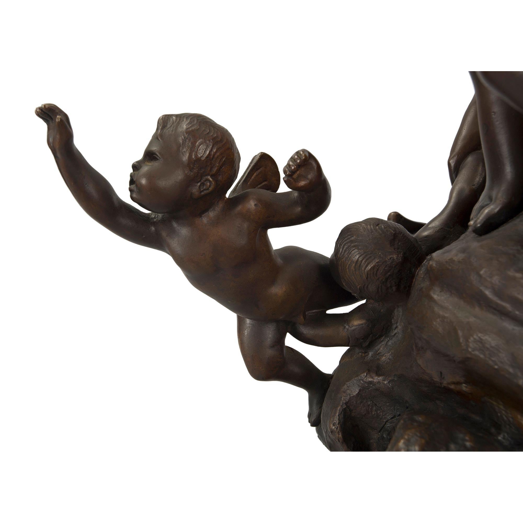 Bronze patiné de style Louis XVI du 19ème siècle français en vente 3