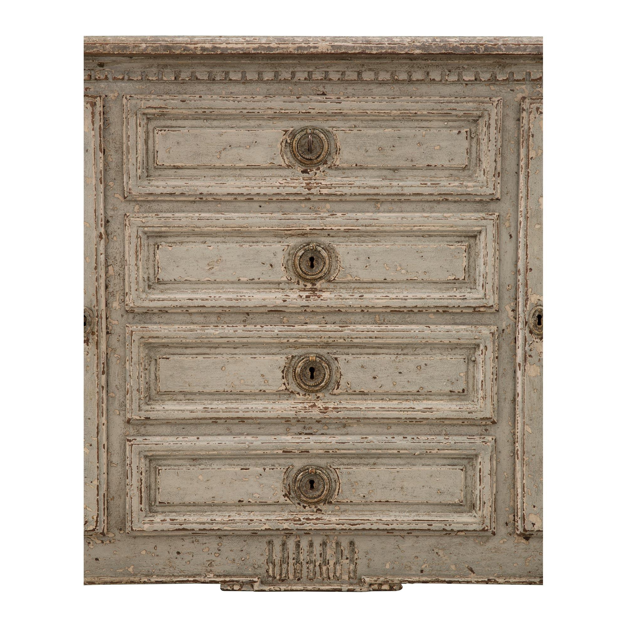 Bois Buffet français de style Louis XVI du XIXe siècle en bois patiné et faux marbre en vente