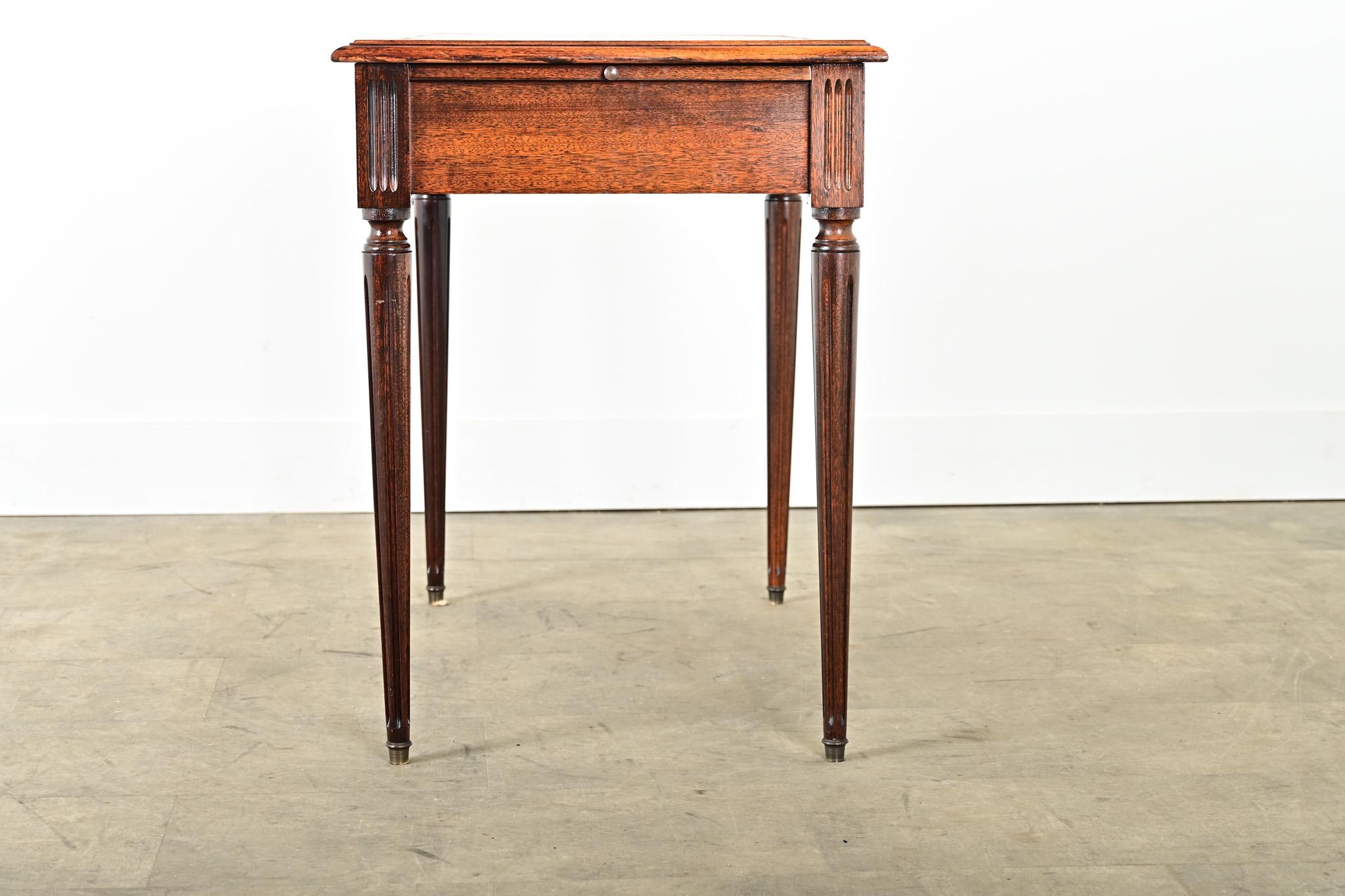 French 19th Century Louis XVI Style Petite Writing Desk For Sale 7