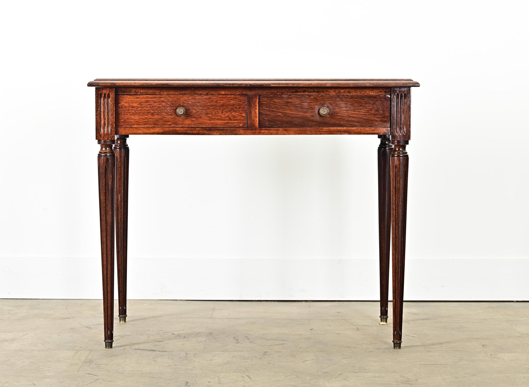 French 19th Century Louis XVI Style Petite Writing Desk In Good Condition For Sale In Baton Rouge, LA