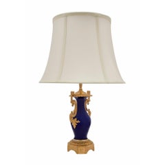 French 19th Century Louis XVI Style Porcelain and Ormolu Lamps