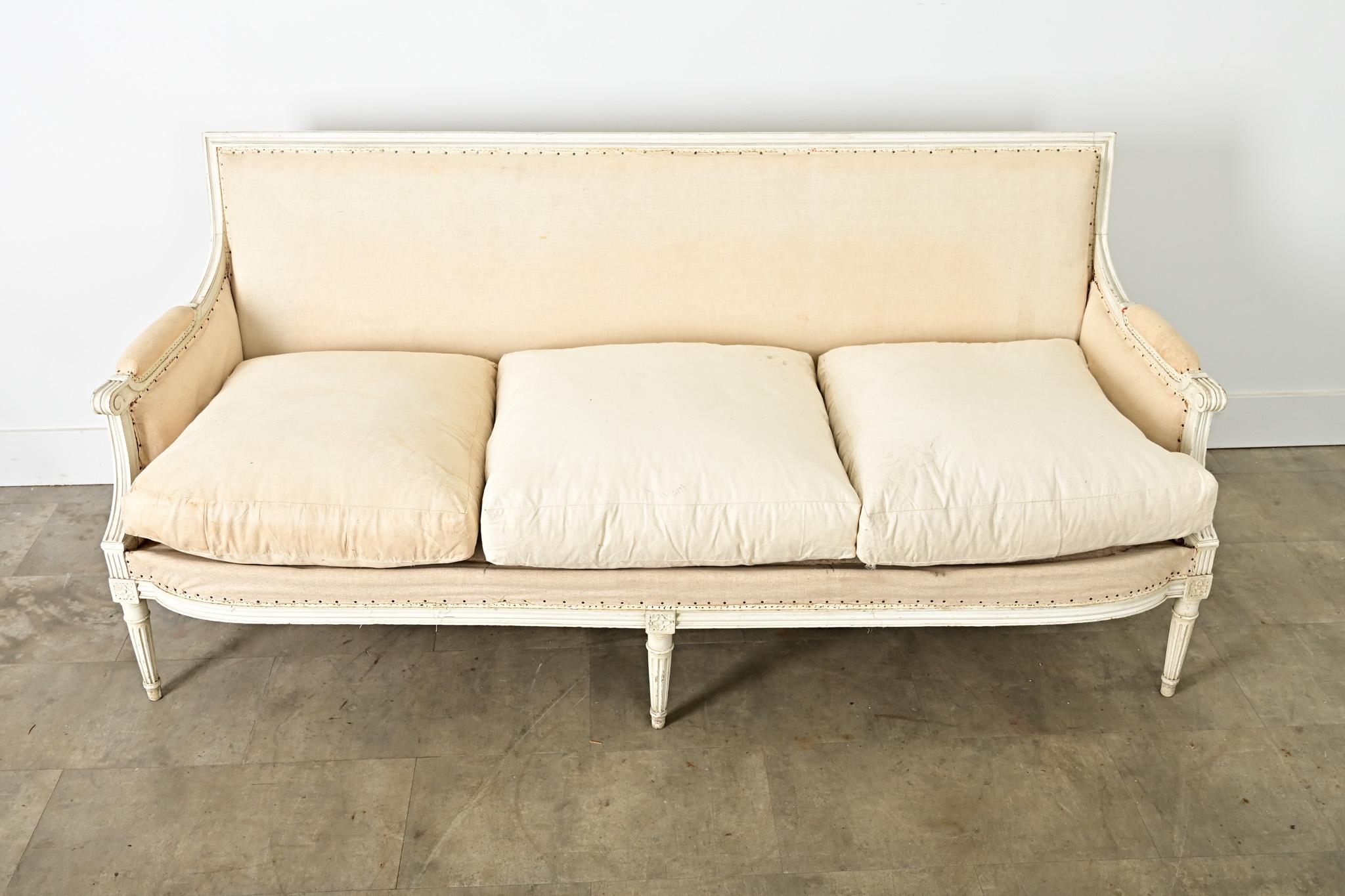 Sofá francés del siglo XIX estilo Luis XVI en Bueno estado para la venta en Baton Rouge, LA