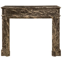 French 19th Century Louis XVI Style St Laurent Marble Mantel