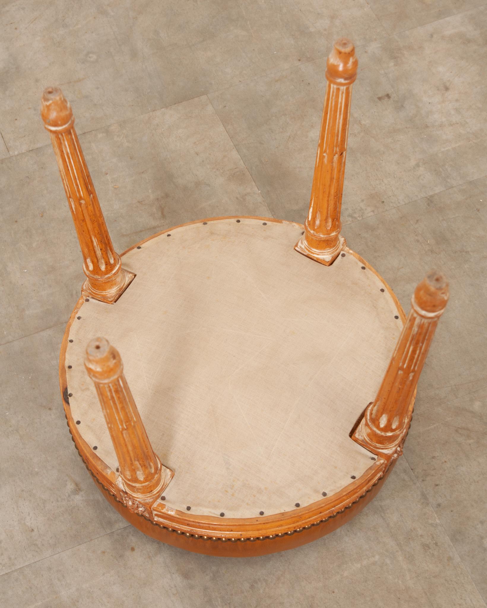 French 19th Century Louis XVI Style Stool For Sale 4