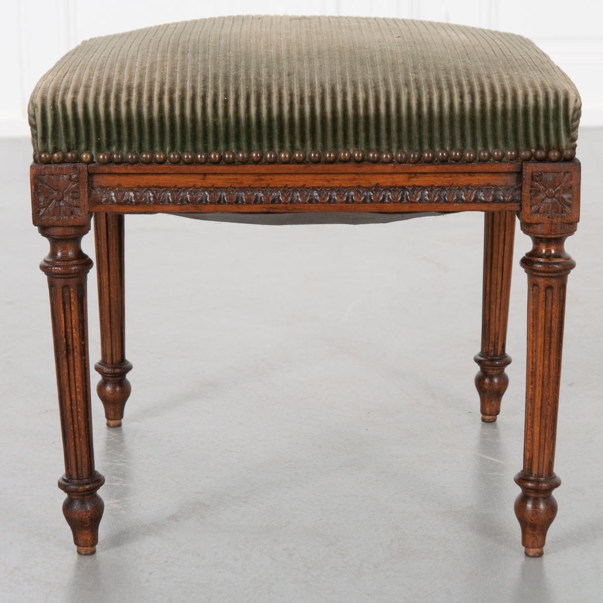 French 19th Century Louis XVI-Style Stool In Good Condition In Baton Rouge, LA