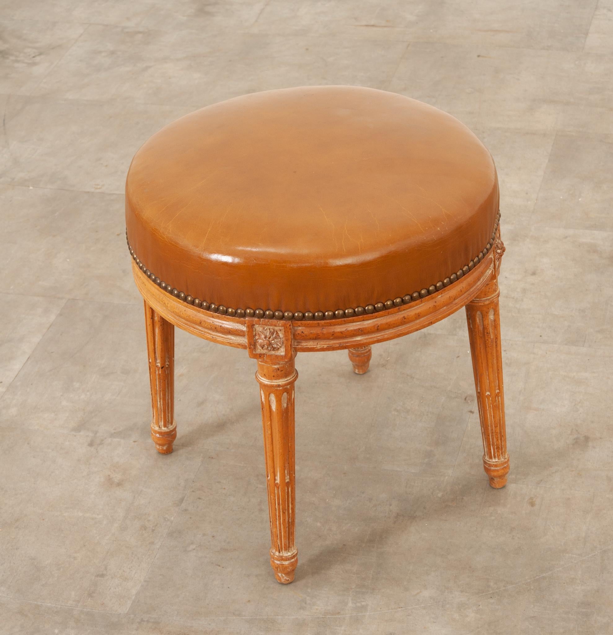 French 19th Century Louis XVI Style Stool For Sale 2