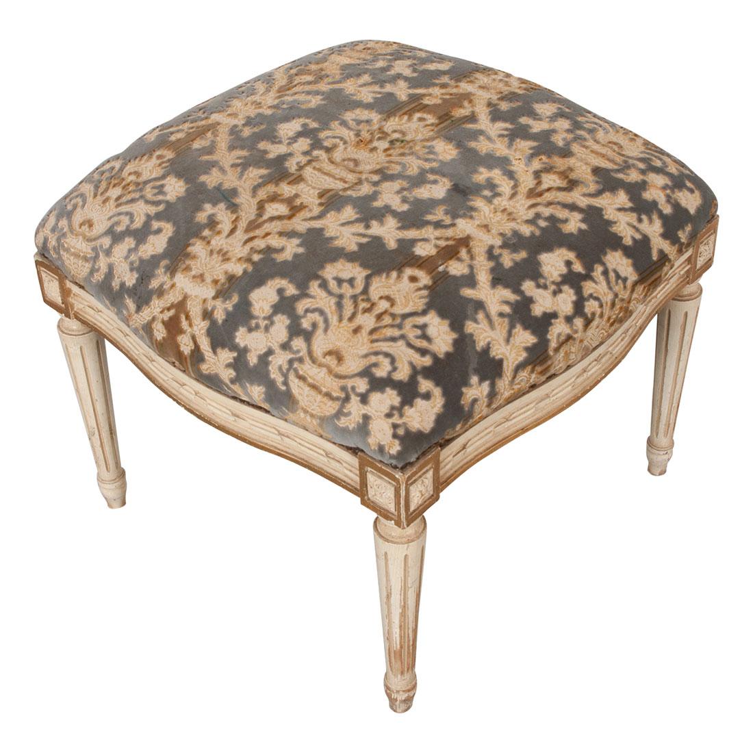 Tabouret français de style Louis XVI du 19ème siècle