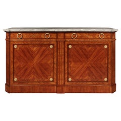 French 19th Century Louis XVI Style Tulipwood and Kingwood Buffet