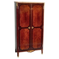 French 19th Century Louis XVI Style Tulipwood and Kingwood Marquetry Armoire