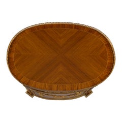French 19th Century Louis XVI Style Tulipwood Side Table/Cabinet