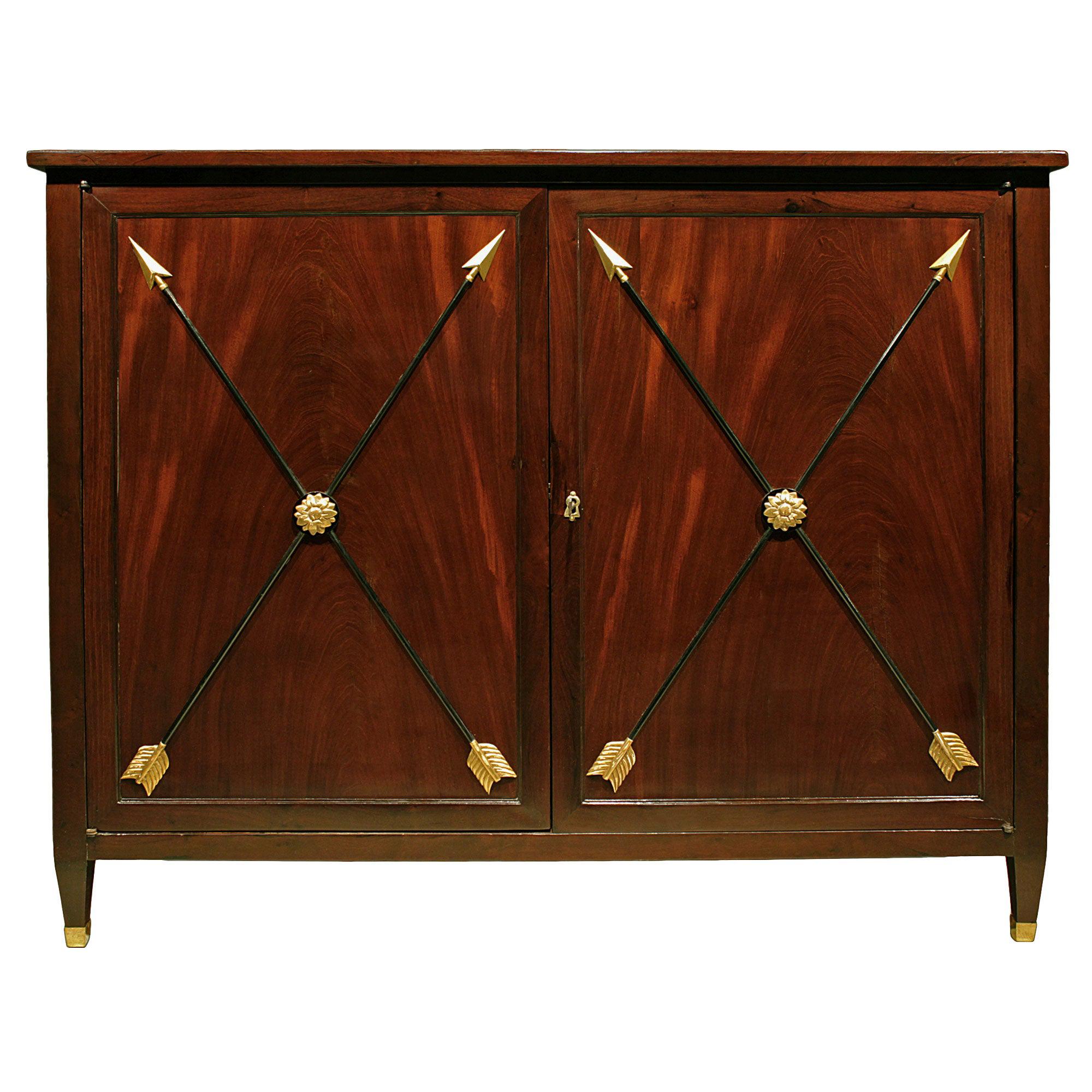 French 19th Century Louis XVI Style Two Door Cabinet For Sale